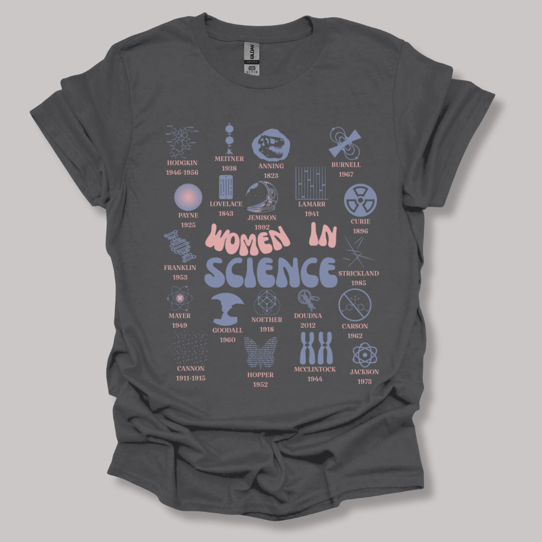 Historic Women Scientists T-Shirt Charcoal / S