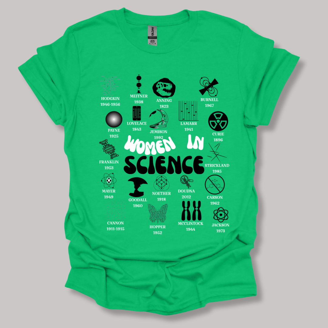 Historic Women Scientists T-Shirt Irish Green / S
