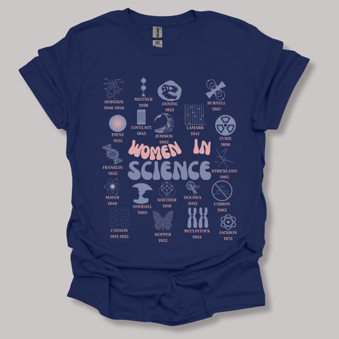 Historic Women Scientists T-Shirt Navy / S