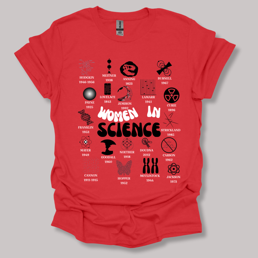 Historic Women Scientists T-Shirt Red / M