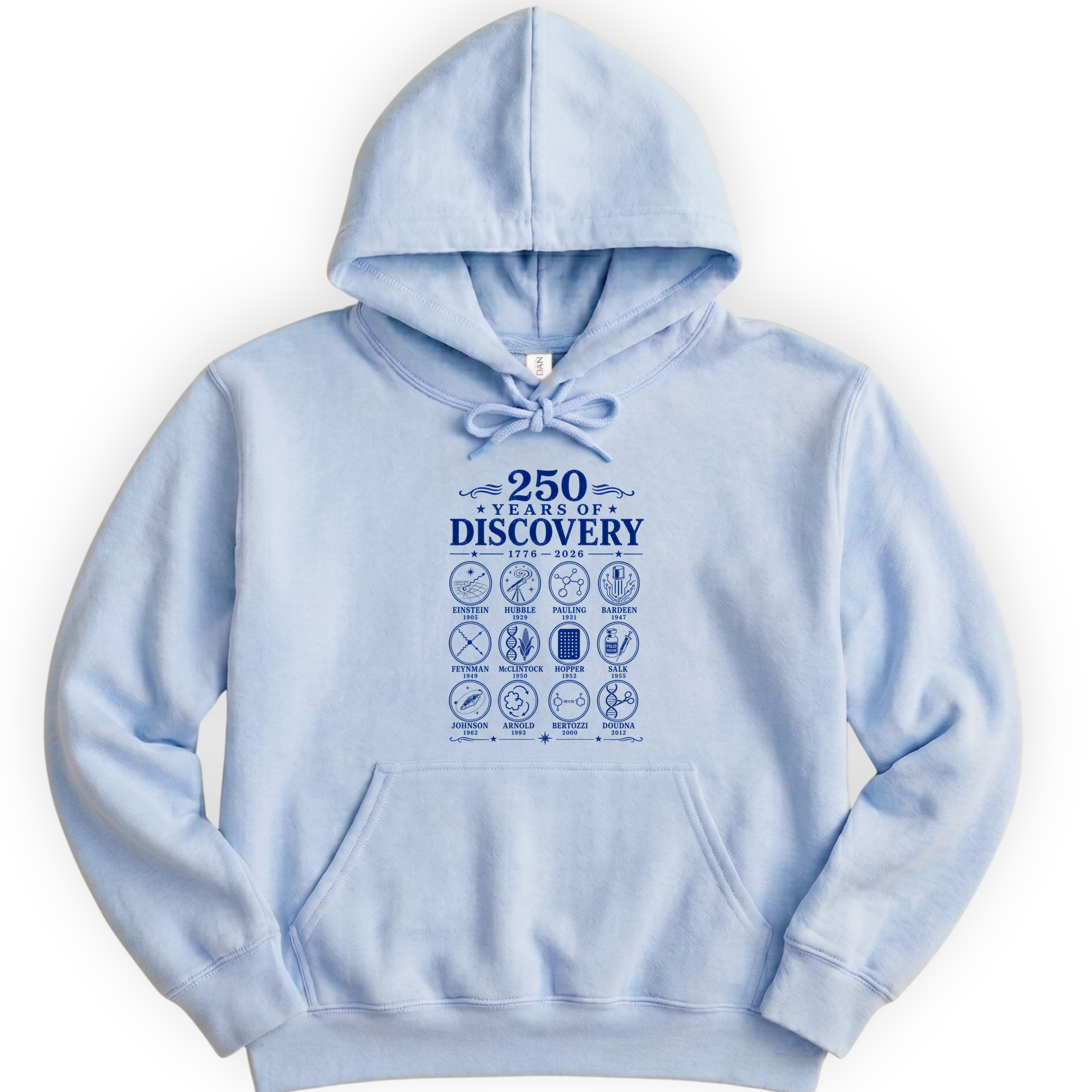 250 Years Of Discovery hoodie — Light Blue