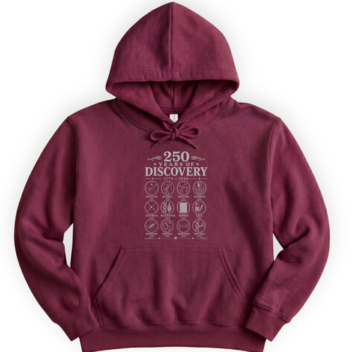 250 Years Of Discovery hoodie — Maroon