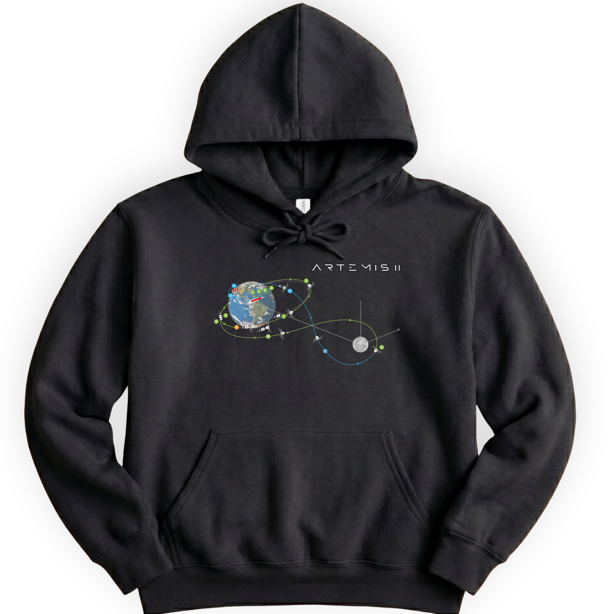 Artemis II Mission hoodie — Black