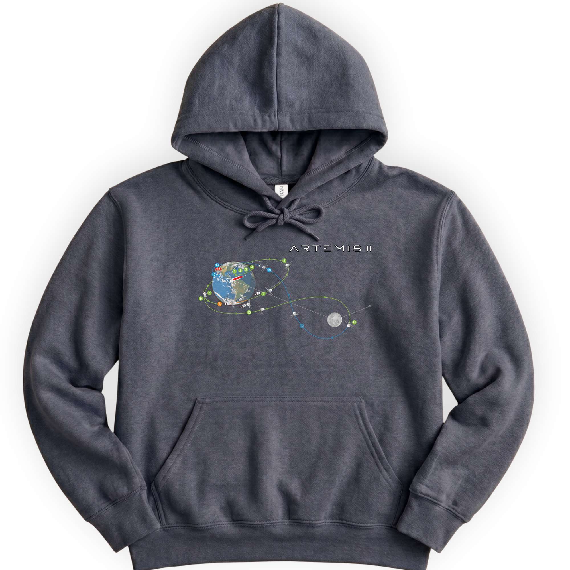 Artemis II Mission hoodie — Dark Heather
