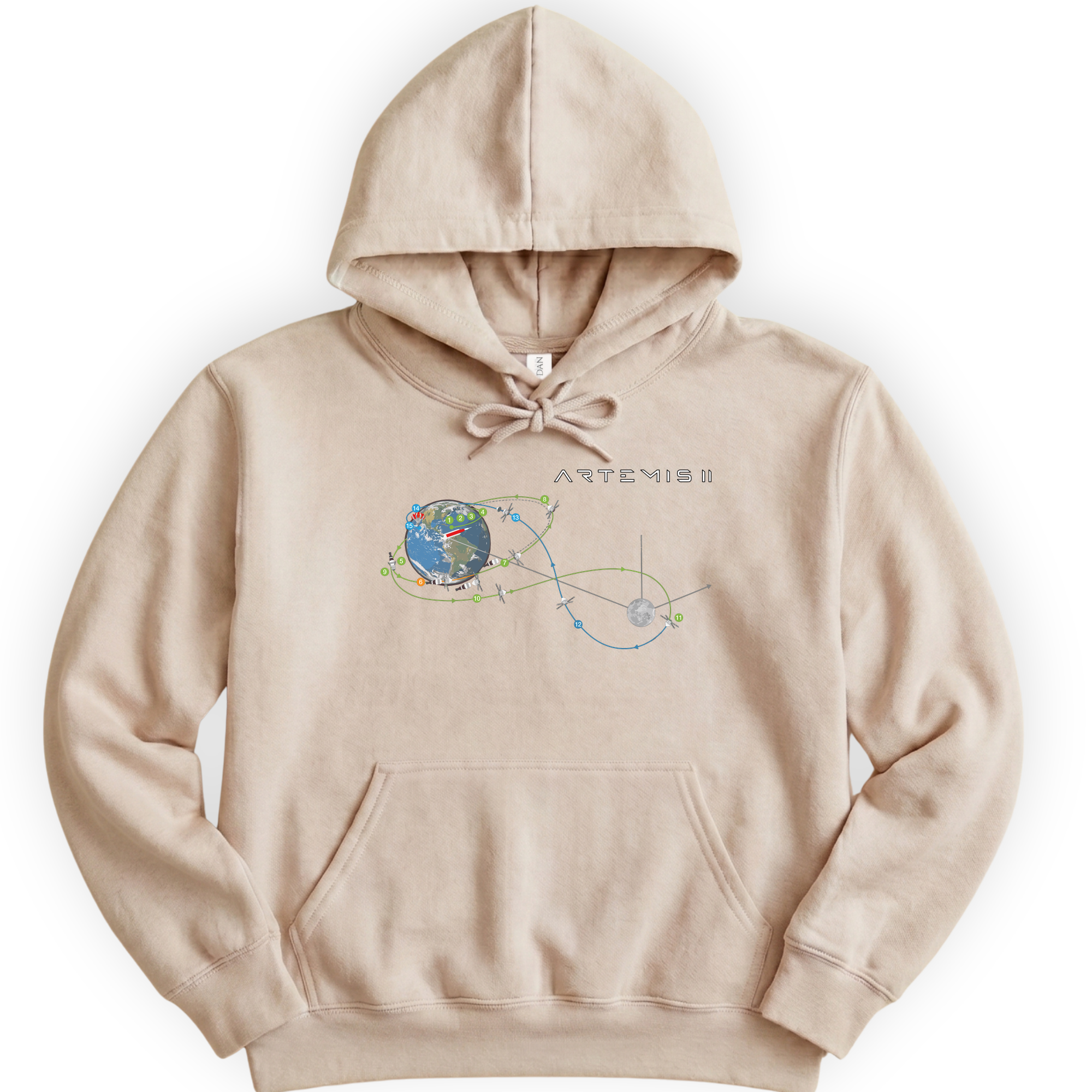 Artemis II Mission hoodie — Sand