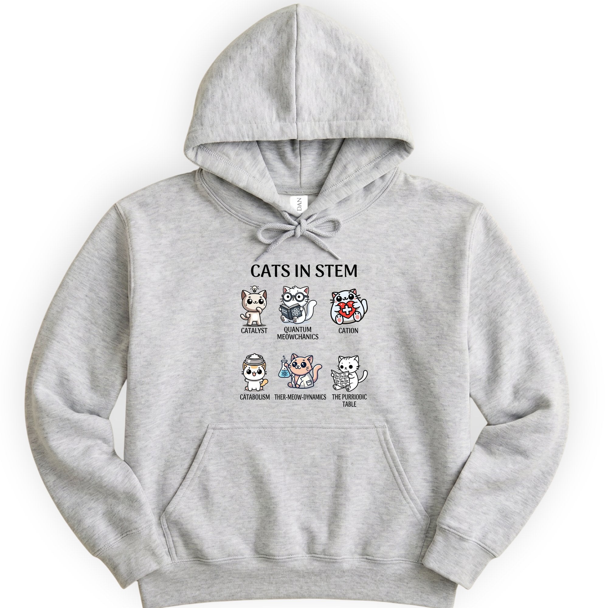 Cats In STEM hoodie — Ash