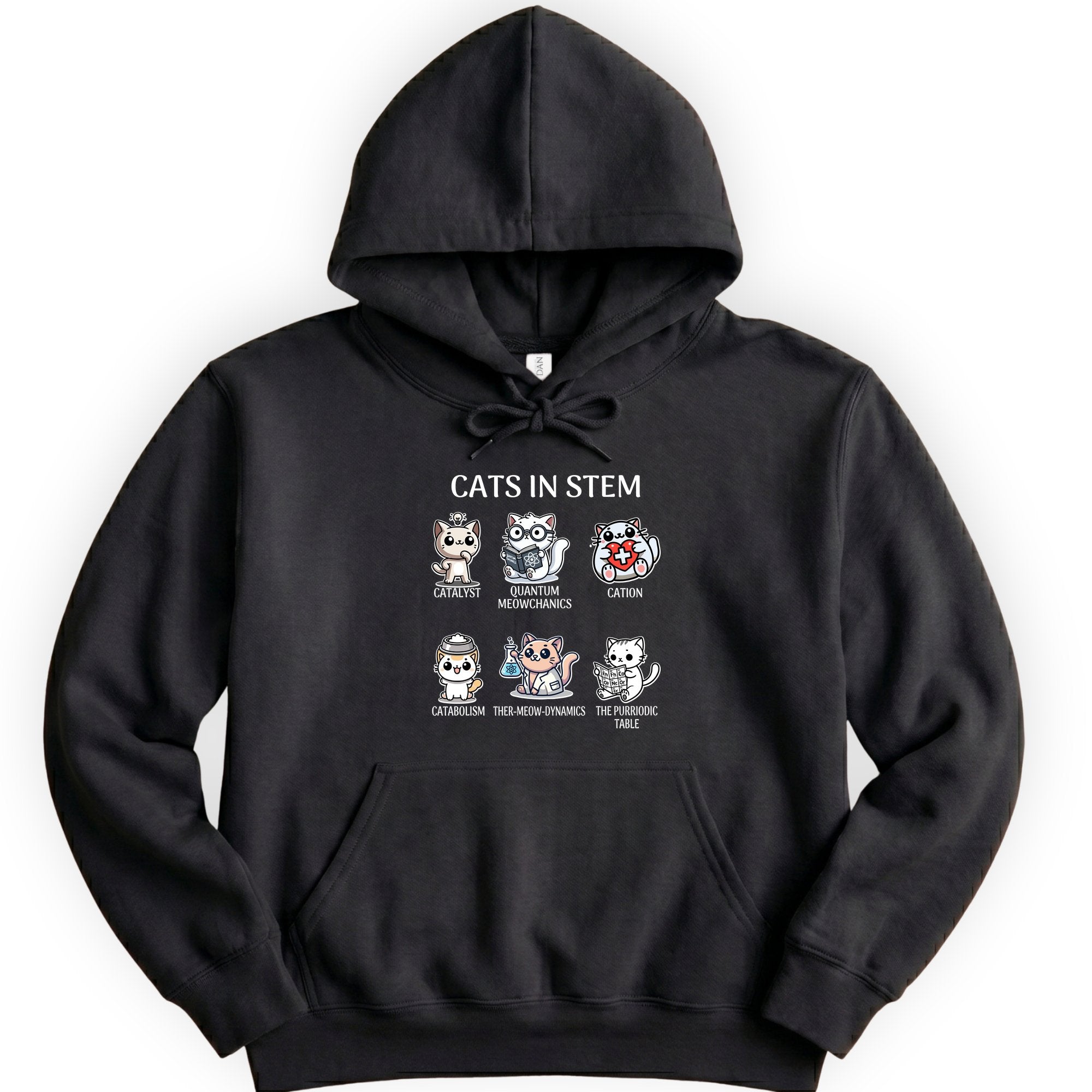 Cats In STEM hoodie — Black