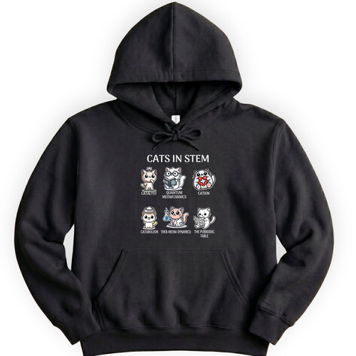 Cats In STEM hoodie — Black