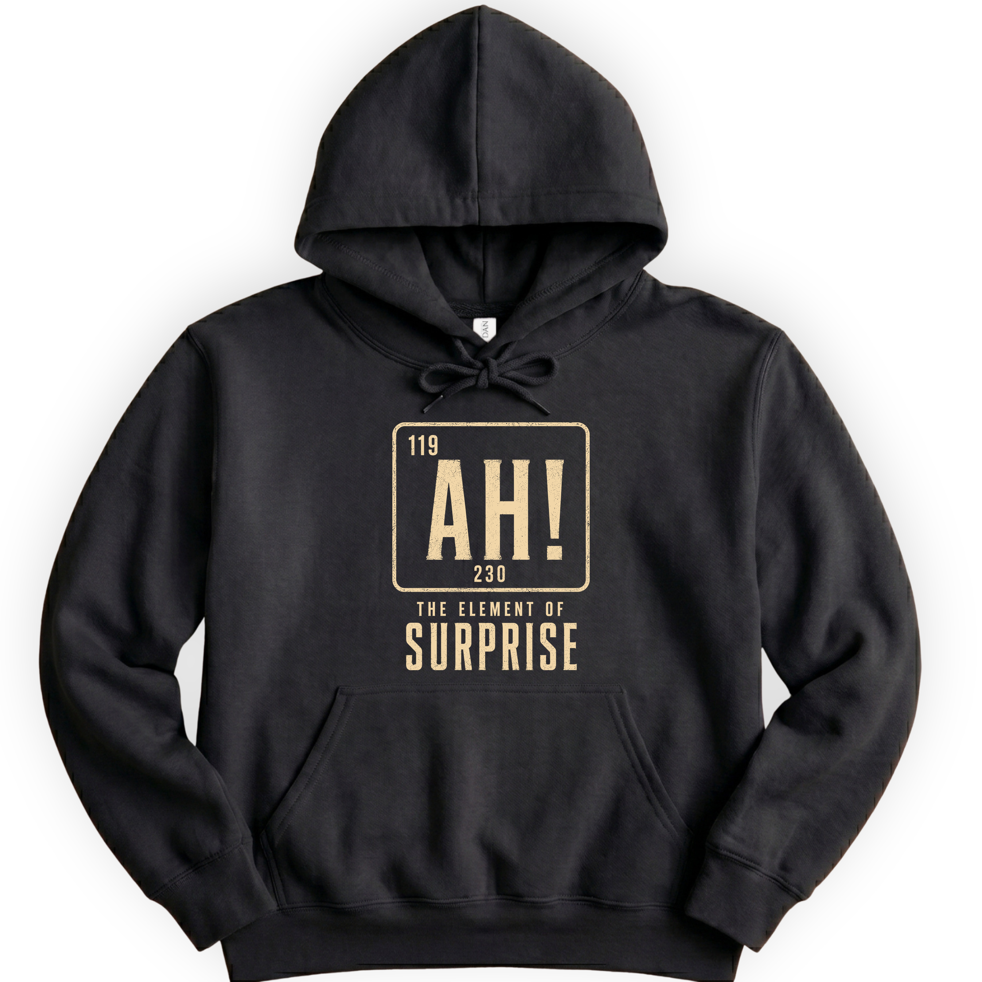 Ah! The Element Of Surprise hoodie — Black