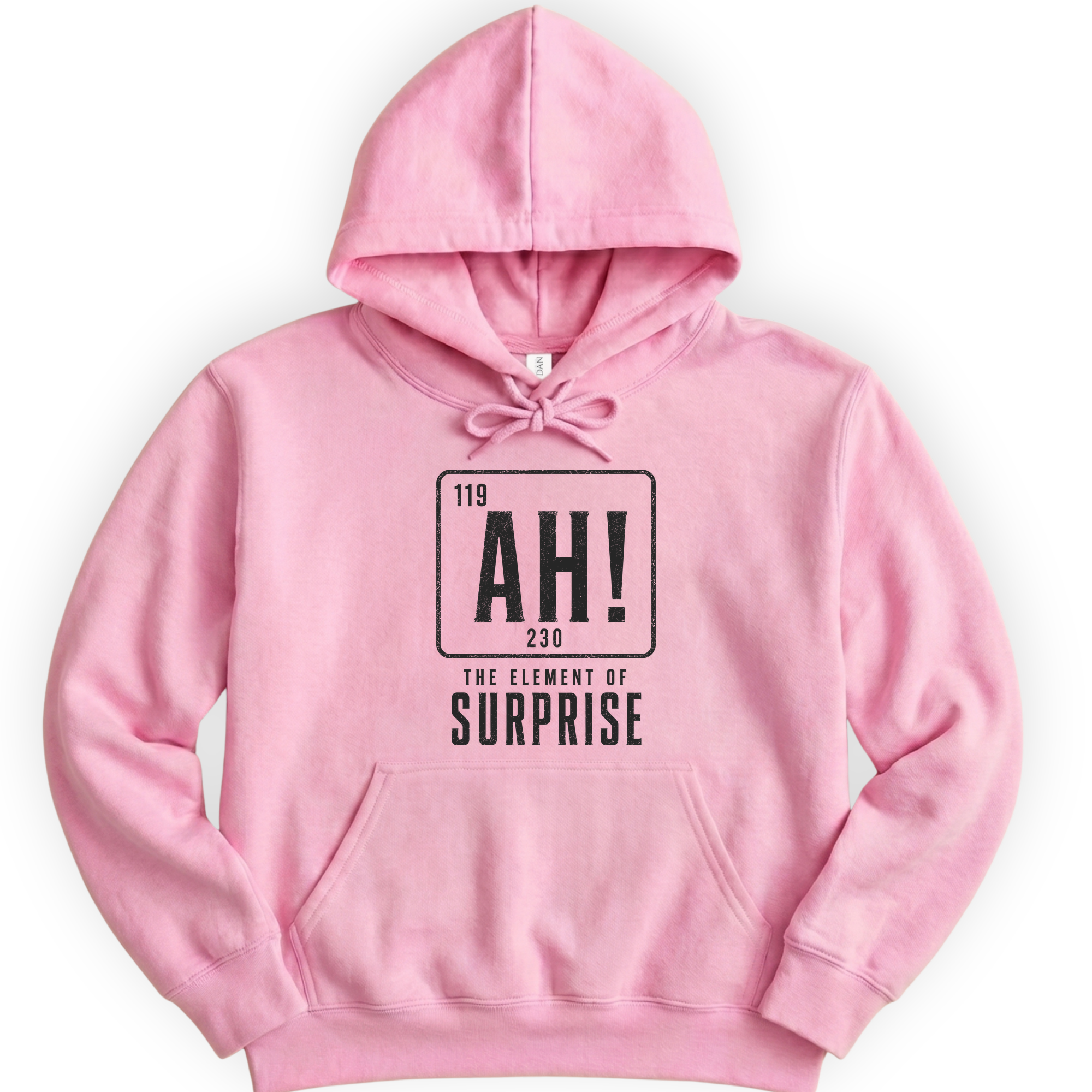 Ah! The Element Of Surprise hoodie — Light Pink