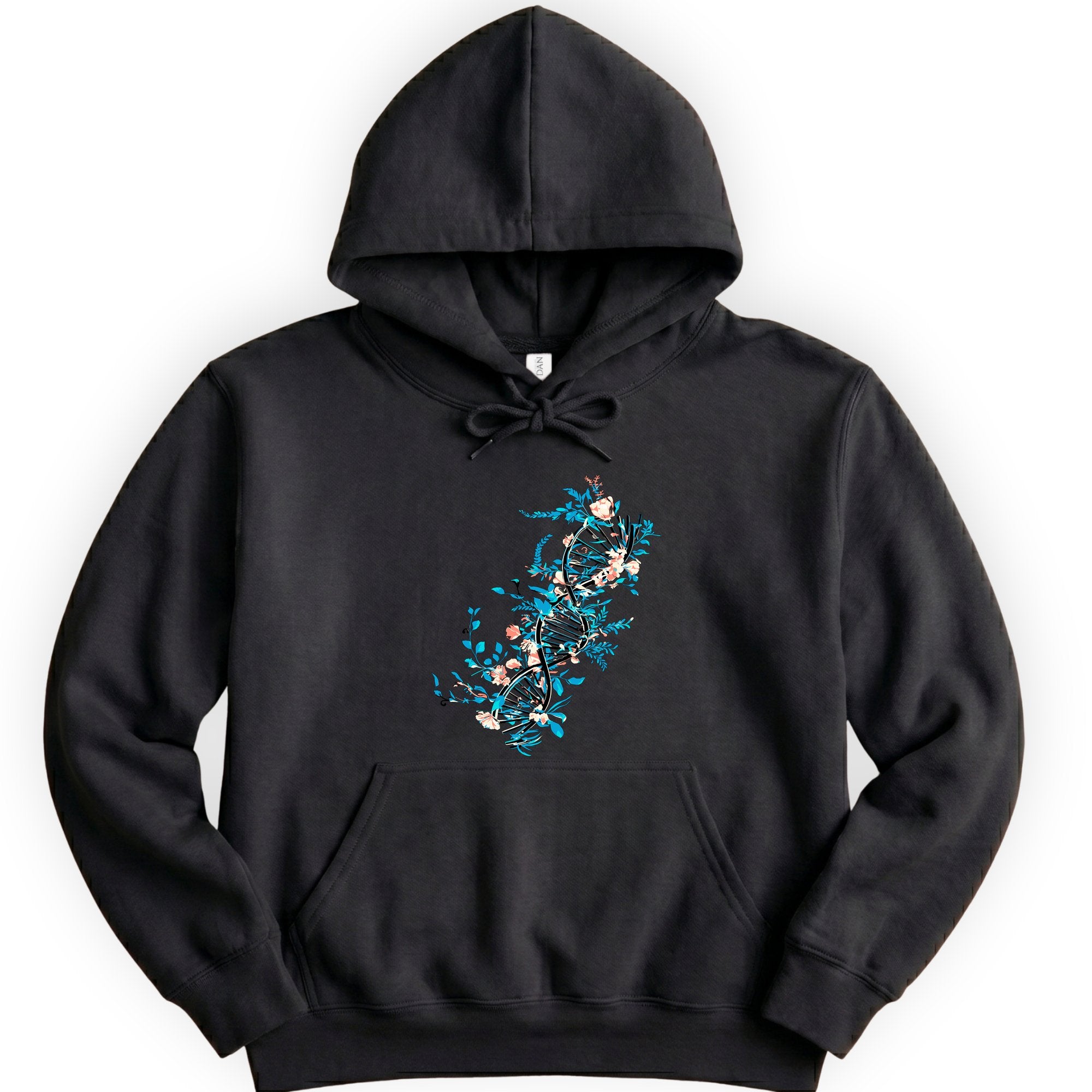 Floral DNA hoodie — Black
