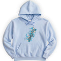 Floral DNA hoodie — Light Blue