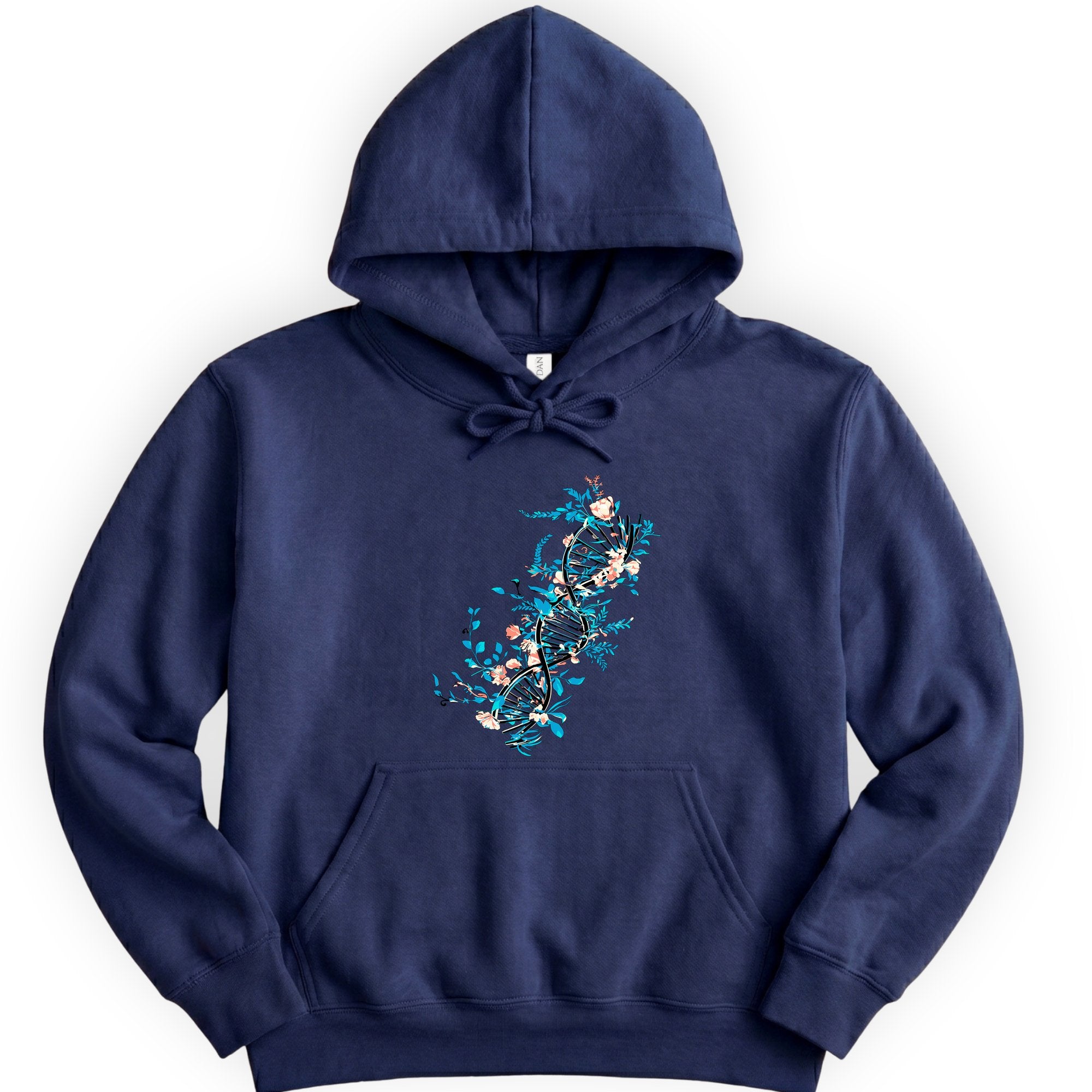 Floral DNA hoodie — Navy