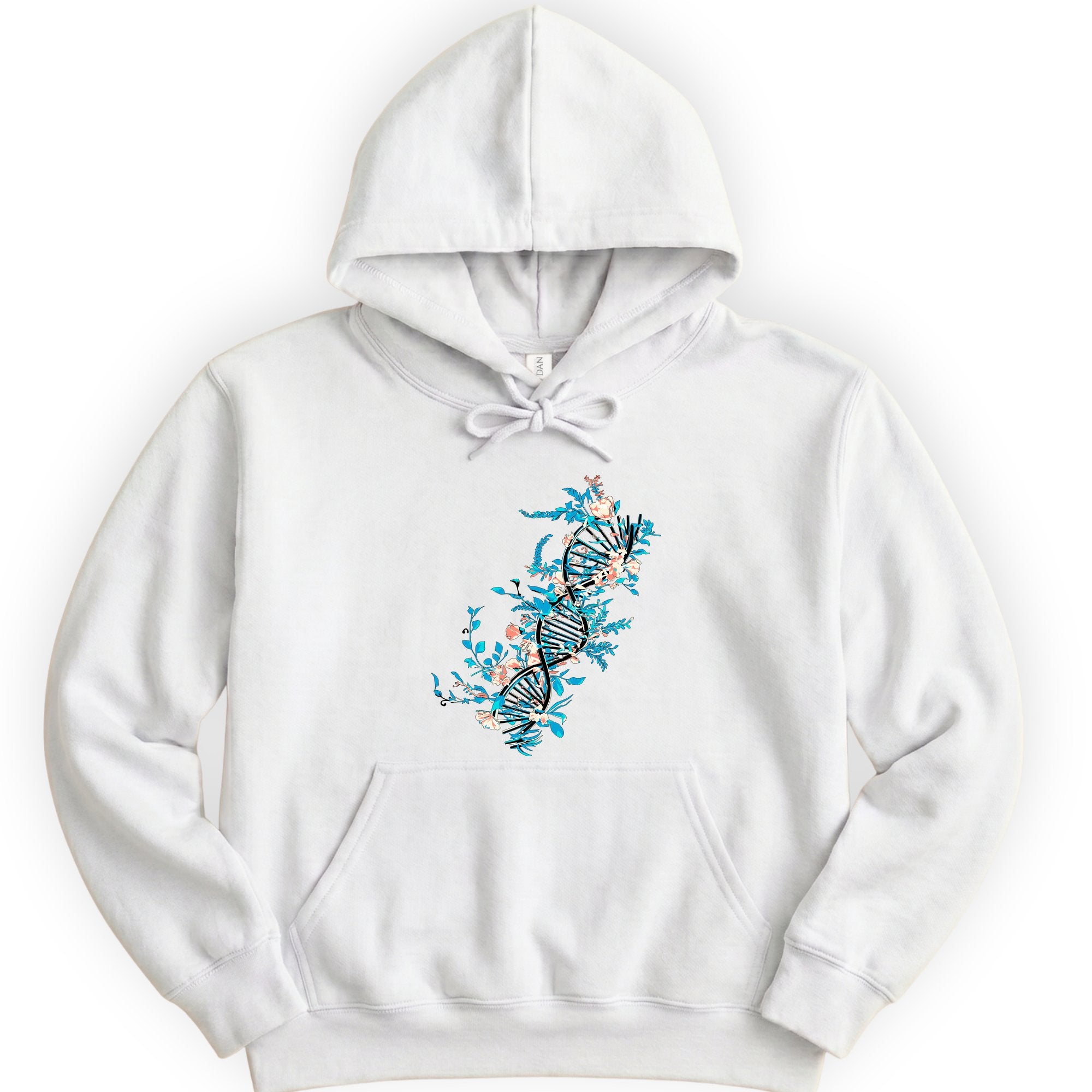 Floral DNA hoodie — White