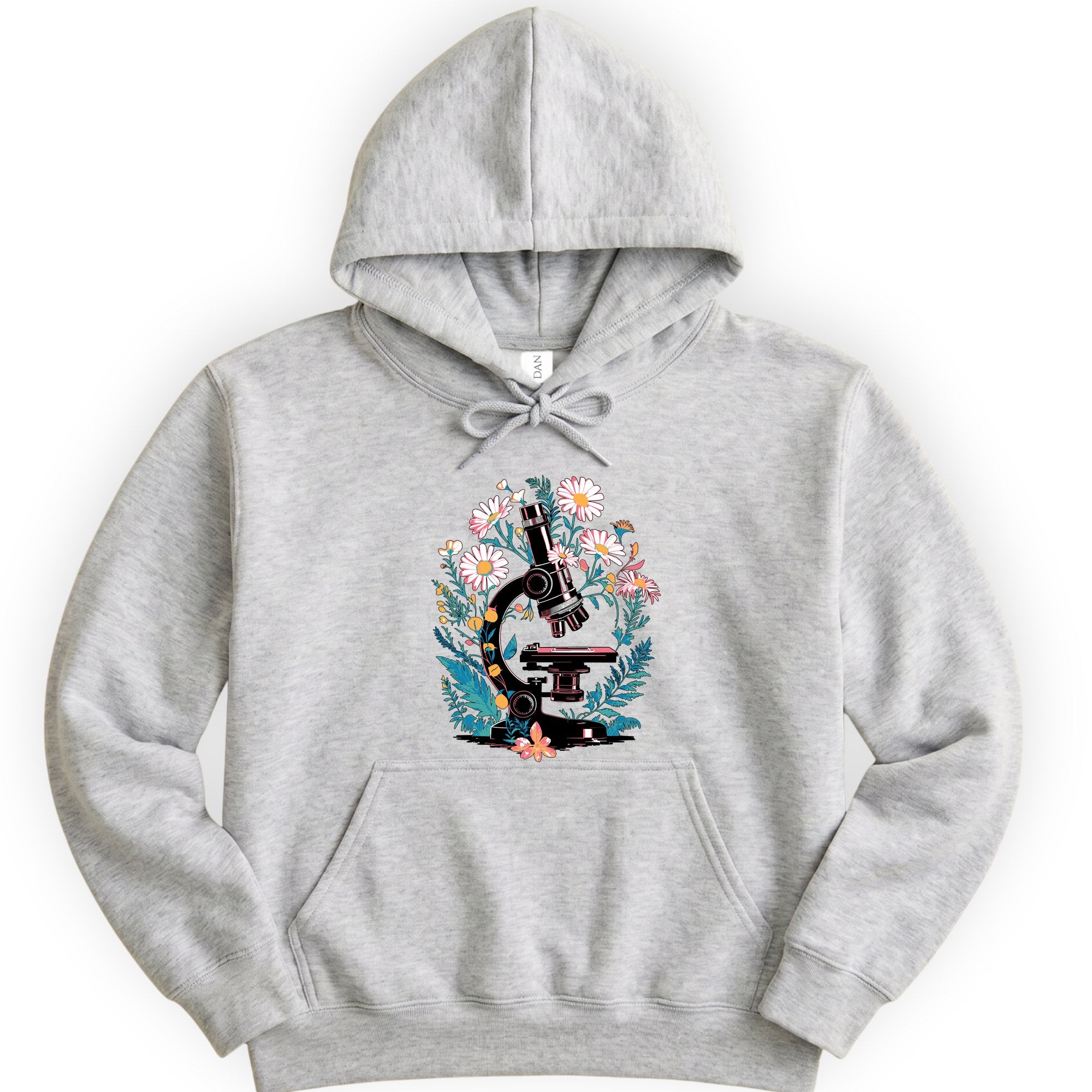 Floral Microscope hoodie — Ash