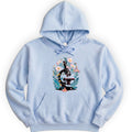 Floral Microscope hoodie — Light Blue