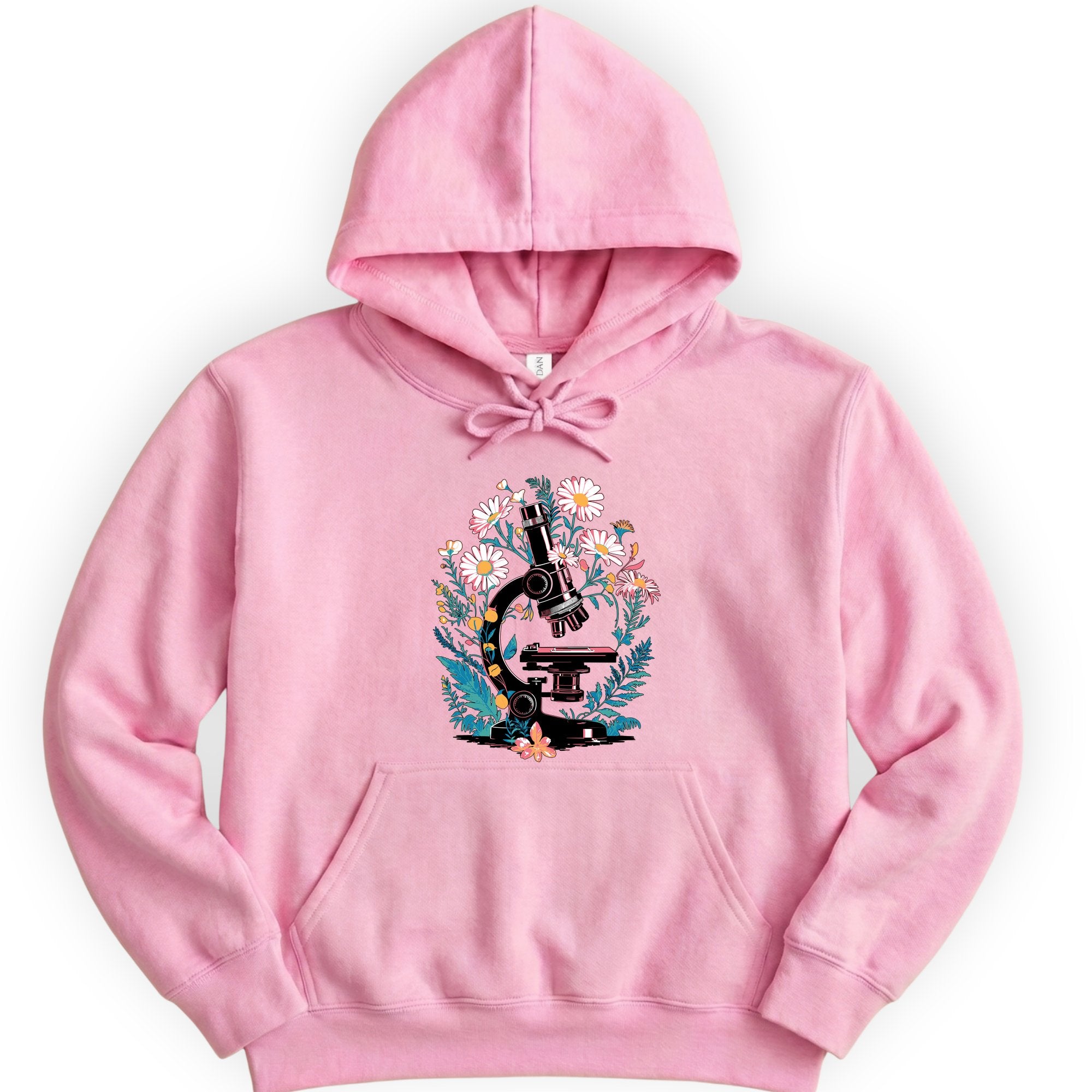 Floral Microscope hoodie — Light Pink