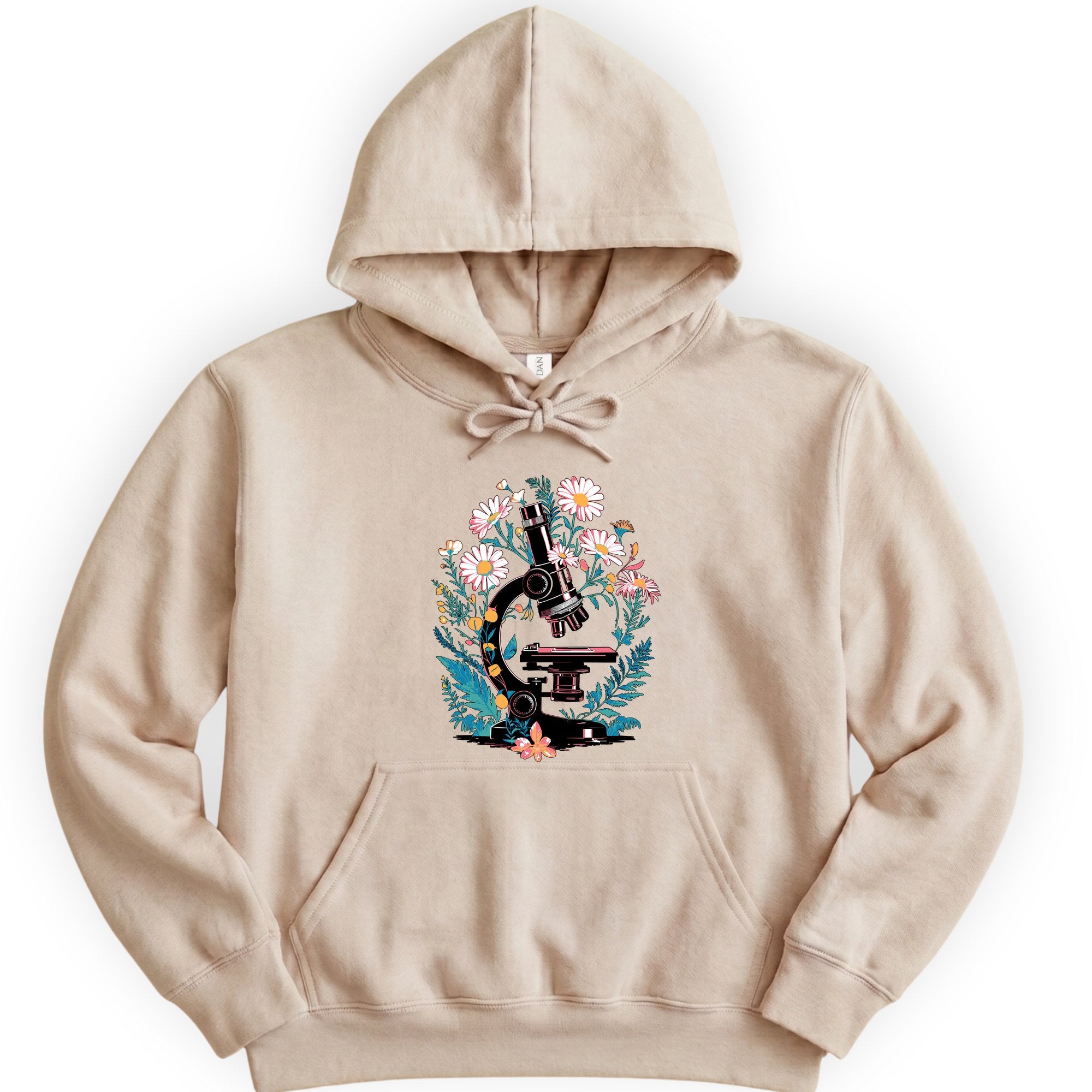 Floral Microscope hoodie — Sand