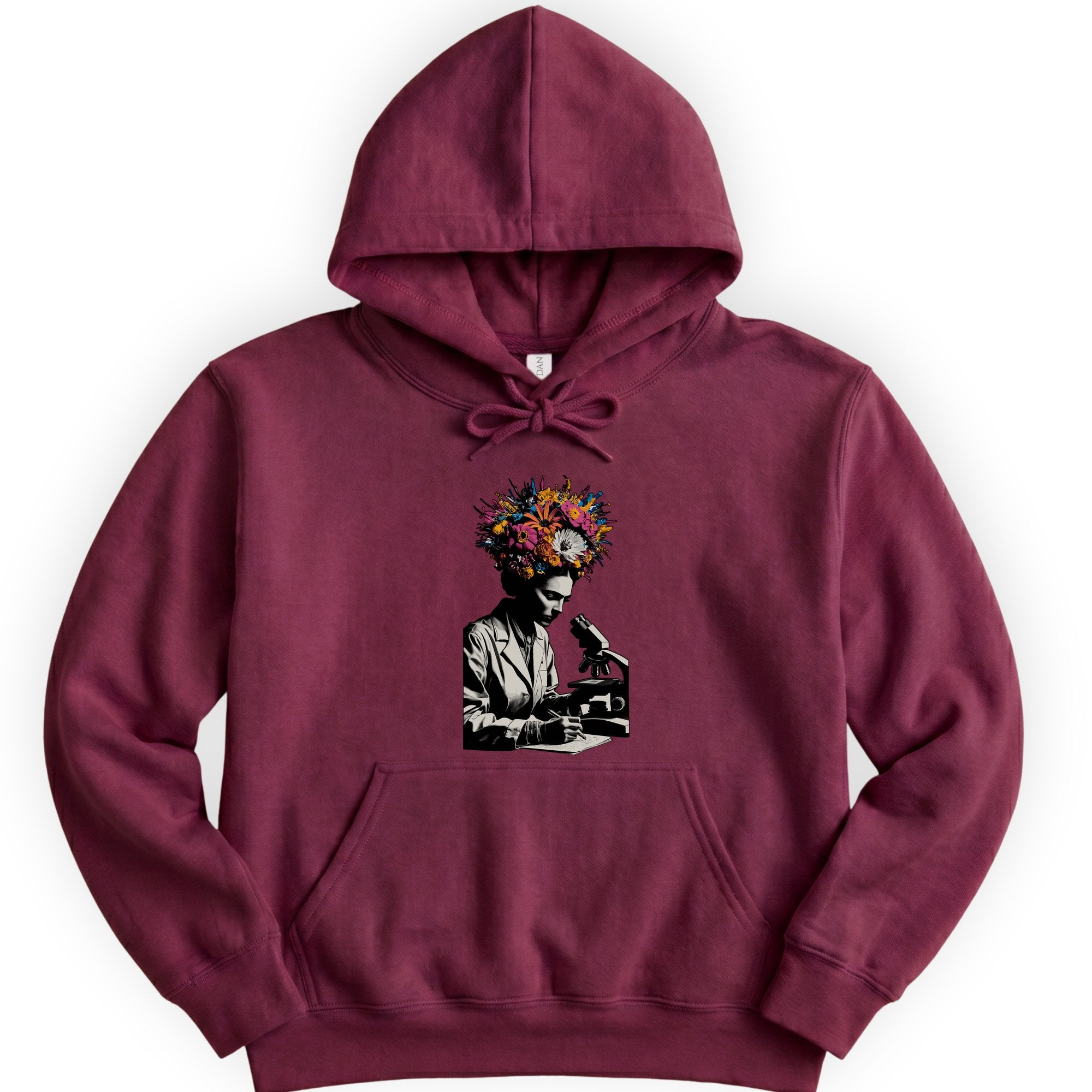 Flowering Minds hoodie — Maroon