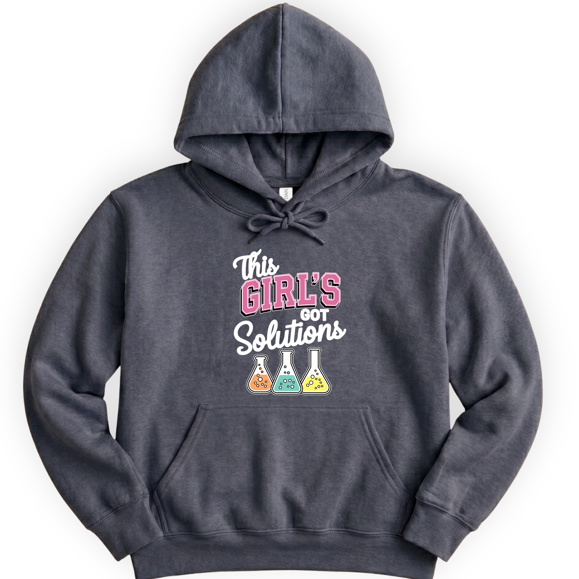 This Girl's Got Solutions hoodie — Dark Heather