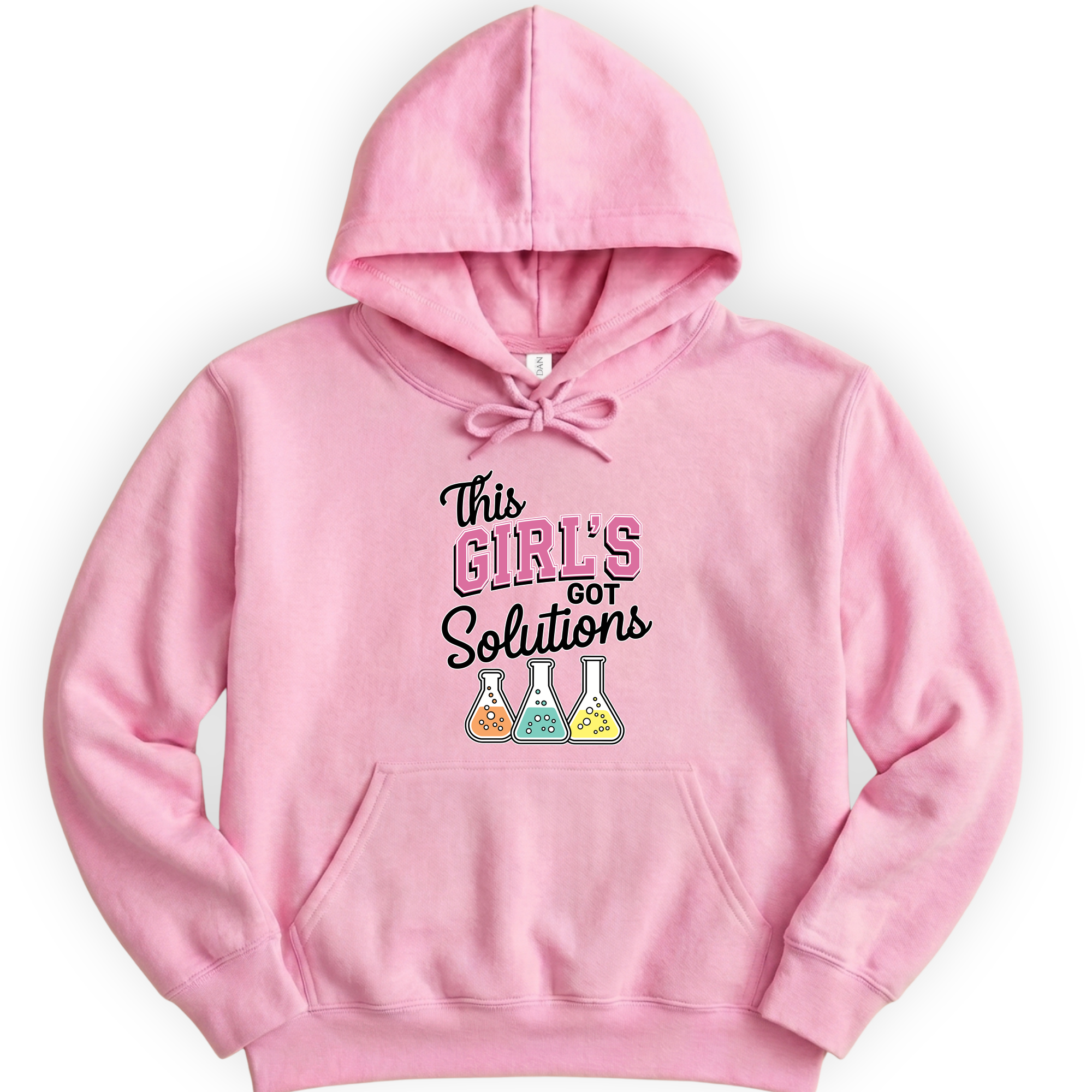 This Girl's Got Solutions hoodie — Light Pink