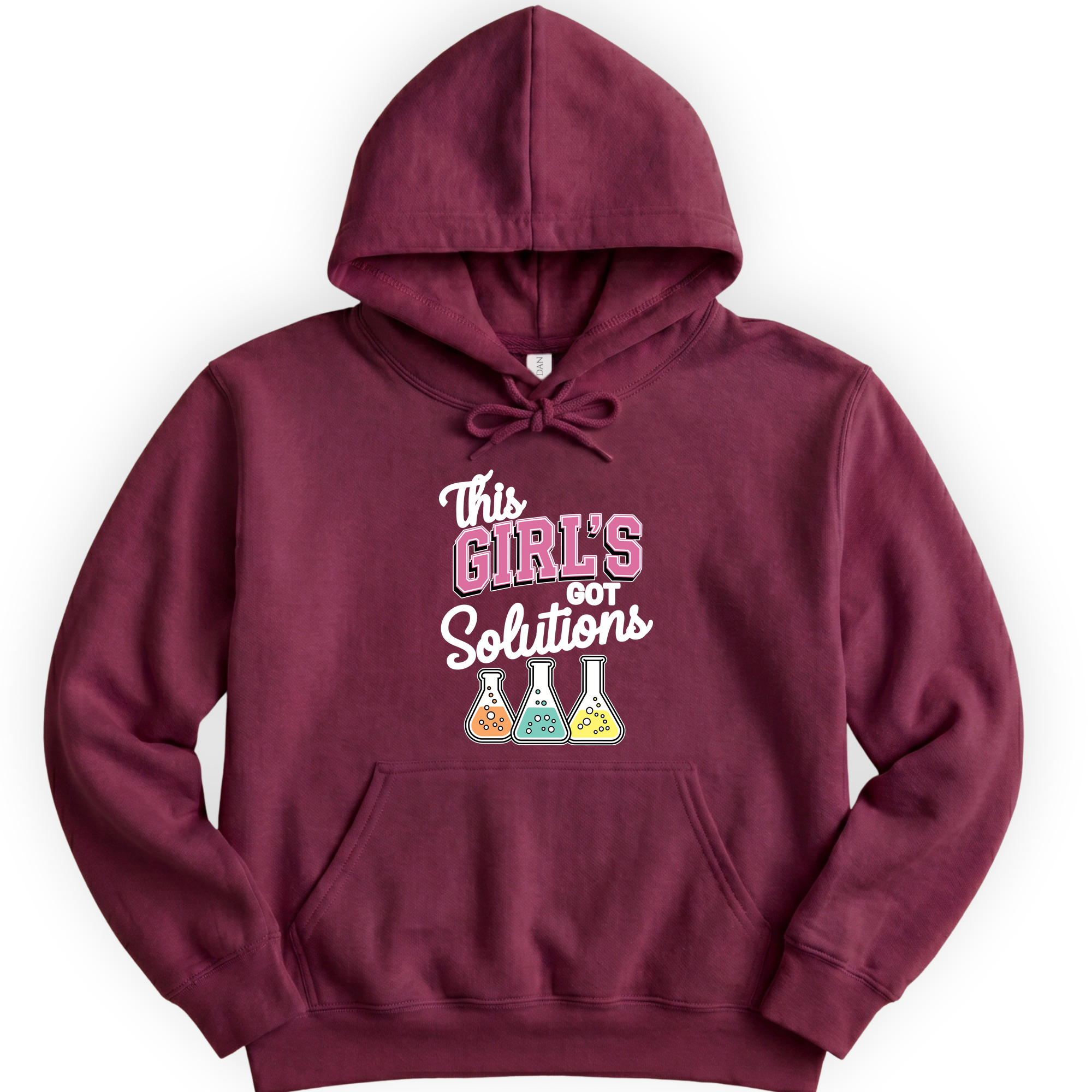 This Girl's Got Solutions hoodie — Maroon
