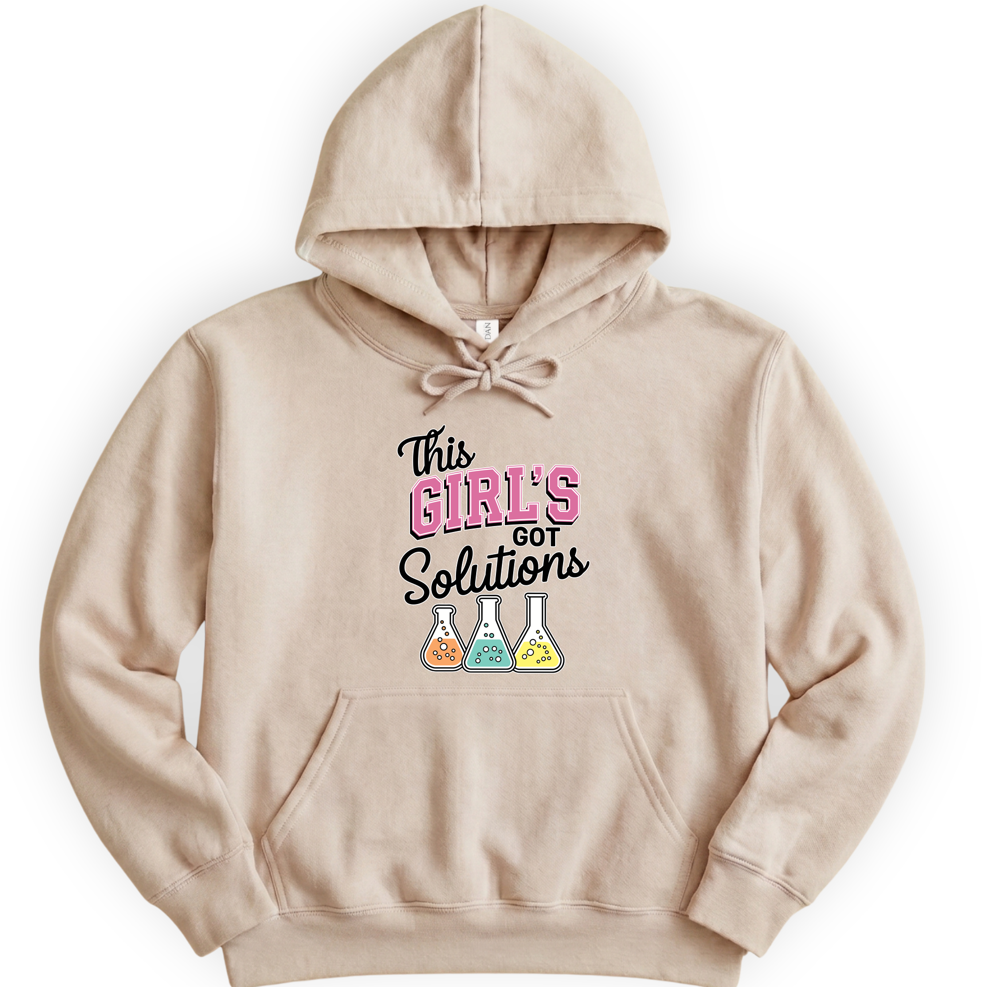This Girl's Got Solutions hoodie — Sand