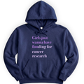 Girls Just Wanna Have Funding - Cancer Research hoodie — Navy