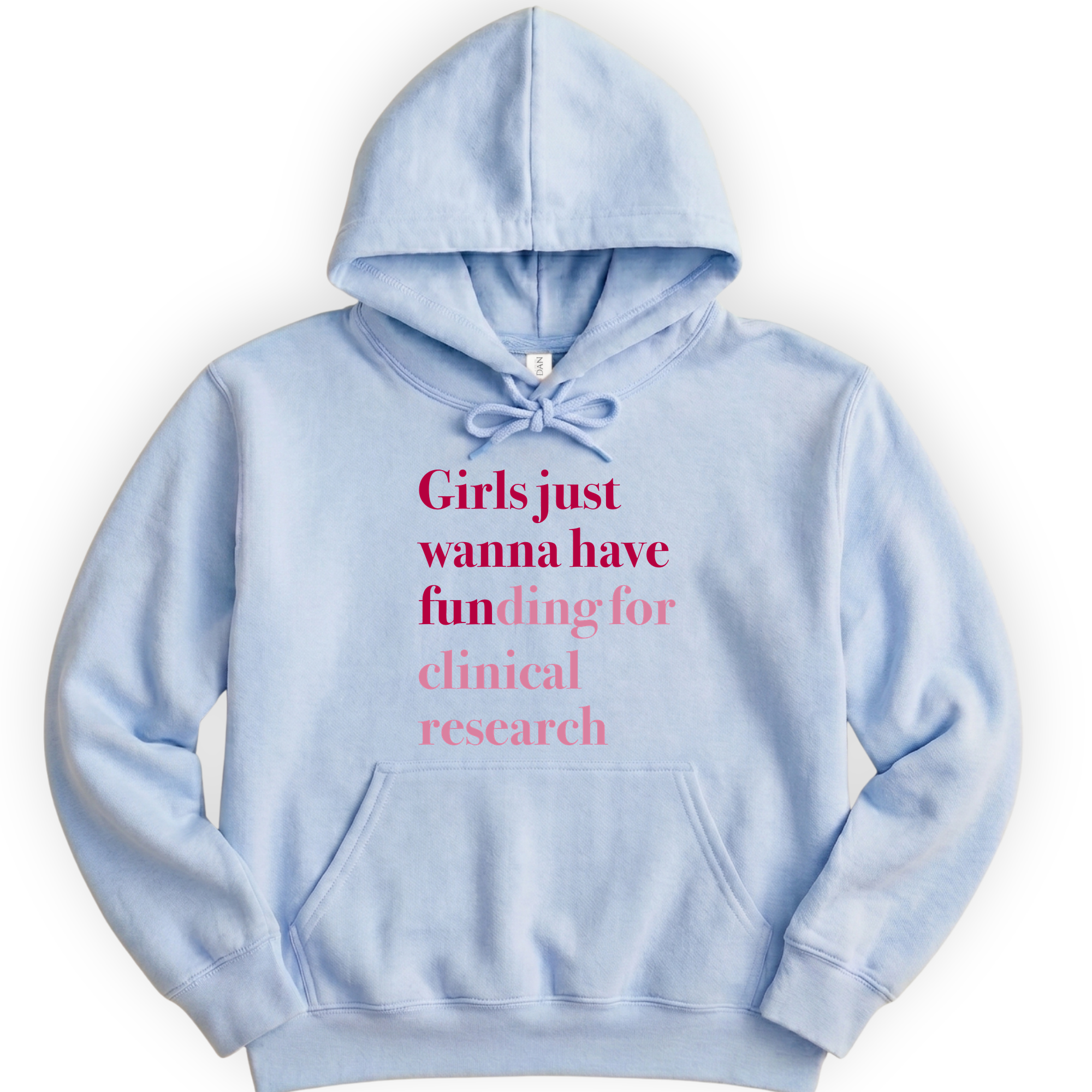 Girls Just Wanna Have Funding - Clinical Research hoodie — Light Blue