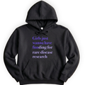 Girls Just Wanna Have Funding - Rare Disease Research hoodie — Black