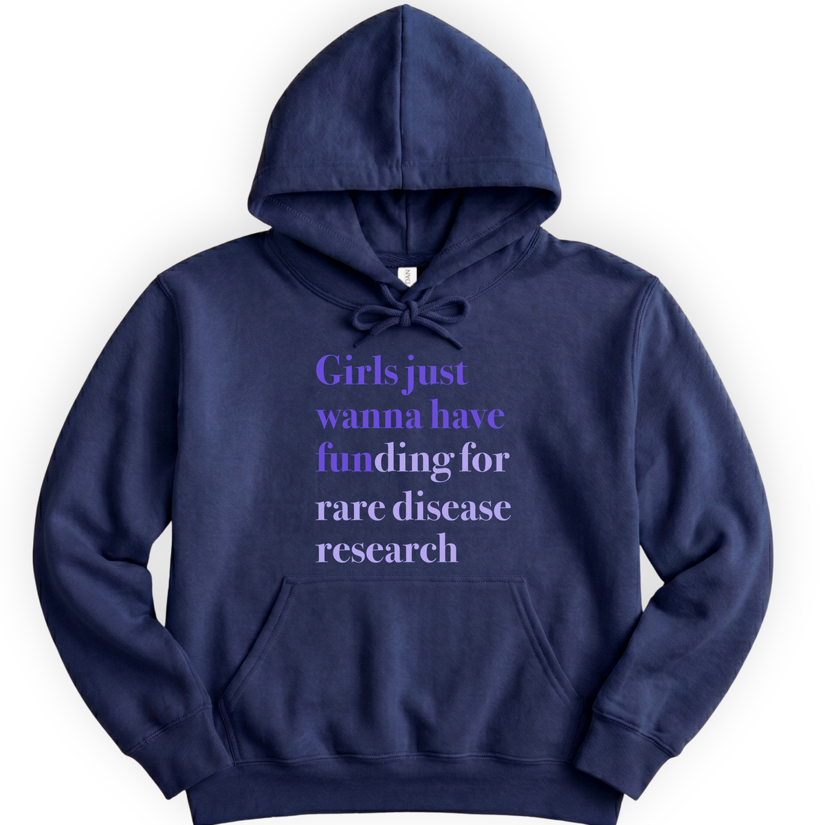 Girls Just Wanna Have Funding - Rare Disease Research hoodie — Navy