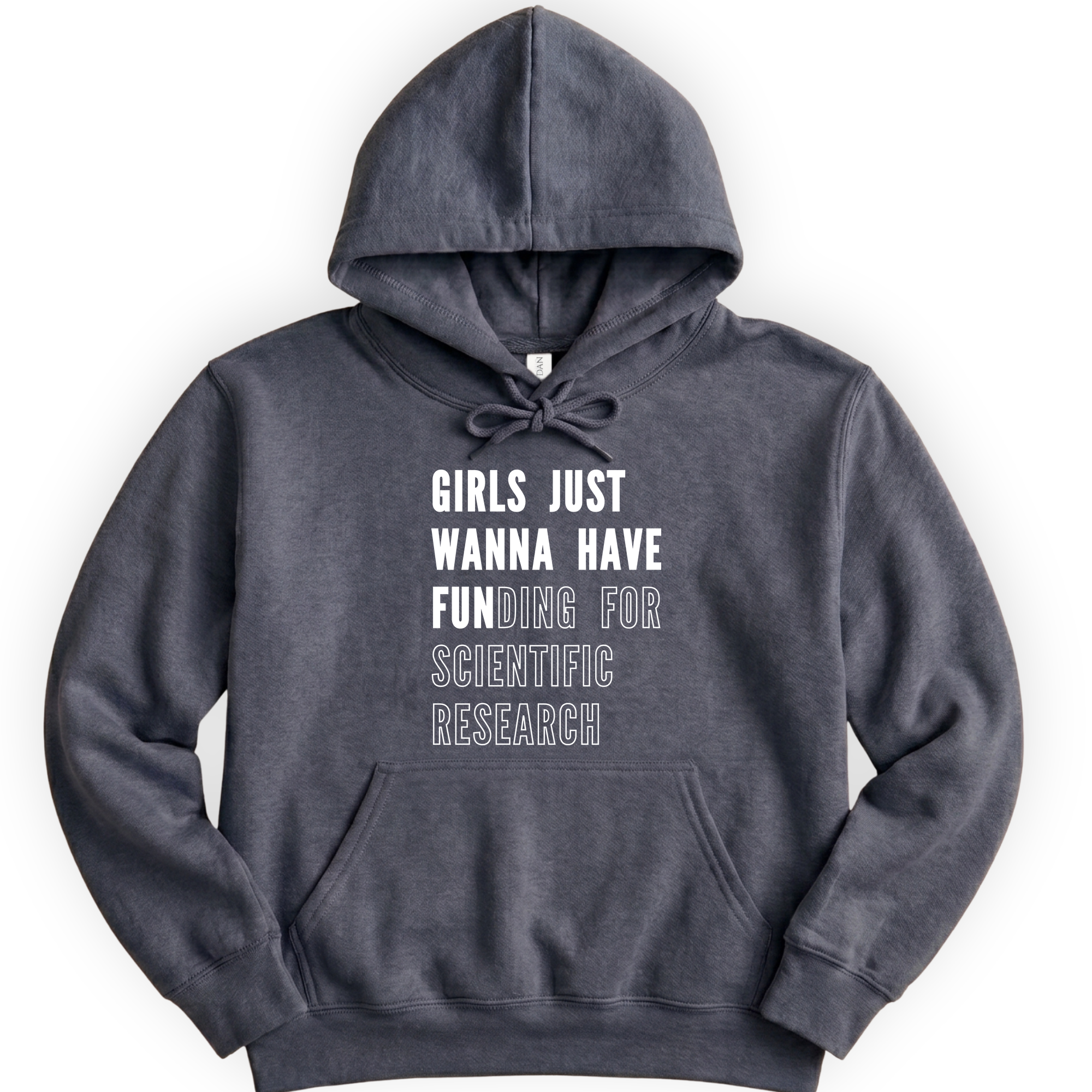 Girls Just Wanna Have Funding – Research Edition hoodie — Dark Heather