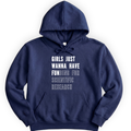 Girls Just Wanna Have Funding – Research Edition hoodie — Navy