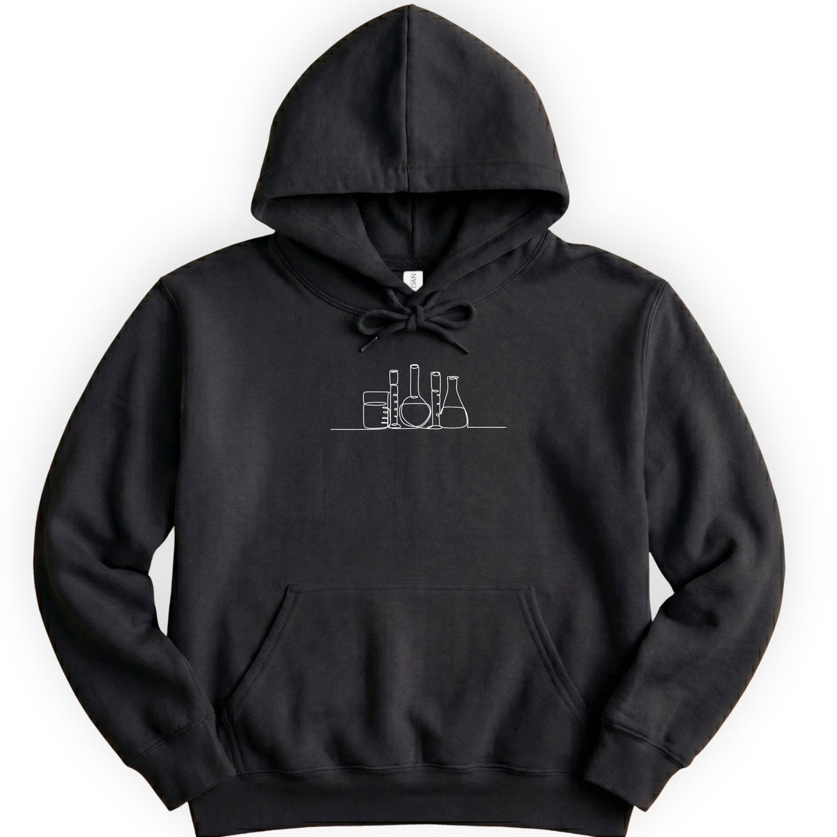 Glassware One Line Art hoodie — Black