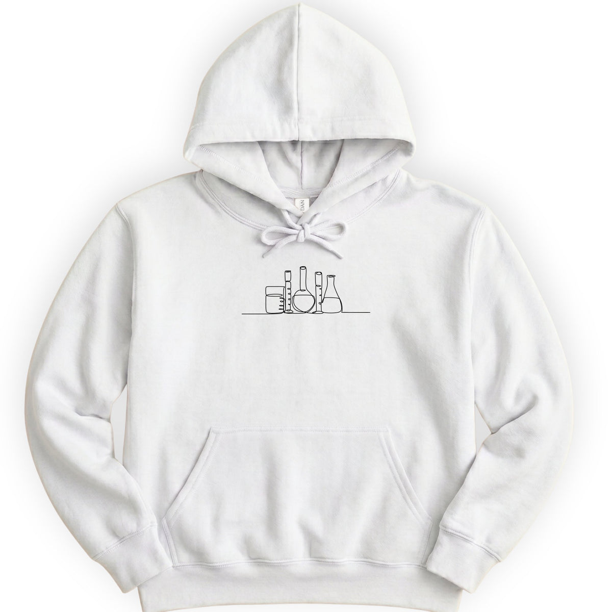 Glassware One Line Art hoodie — White