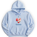 I Hearth Science Patchwork hoodie — Light Blue