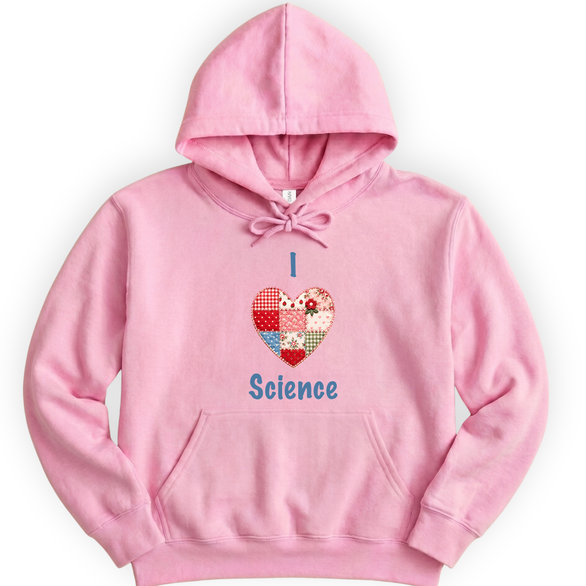 I Hearth Science Patchwork hoodie — Light Pink