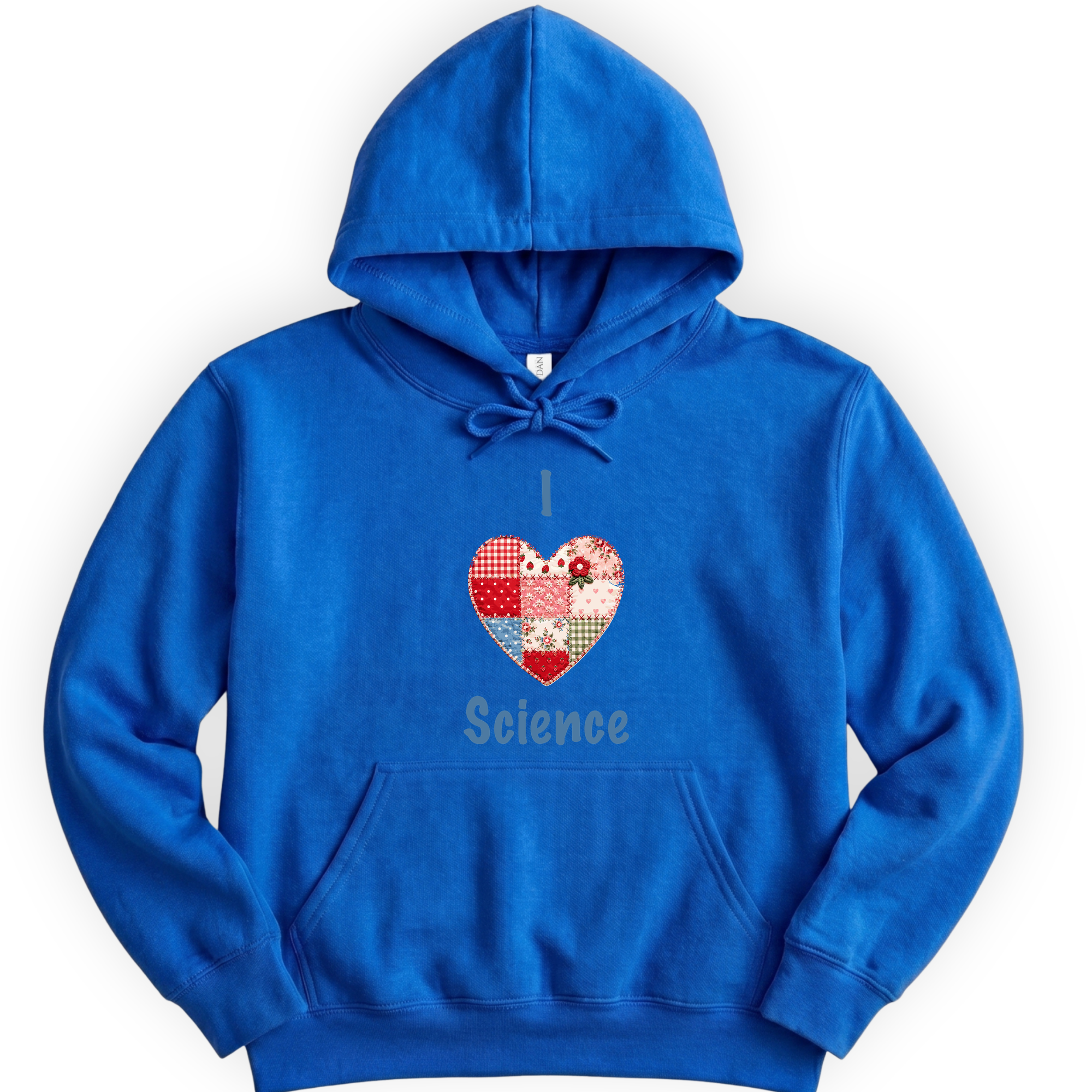 I Hearth Science Patchwork hoodie — Royal