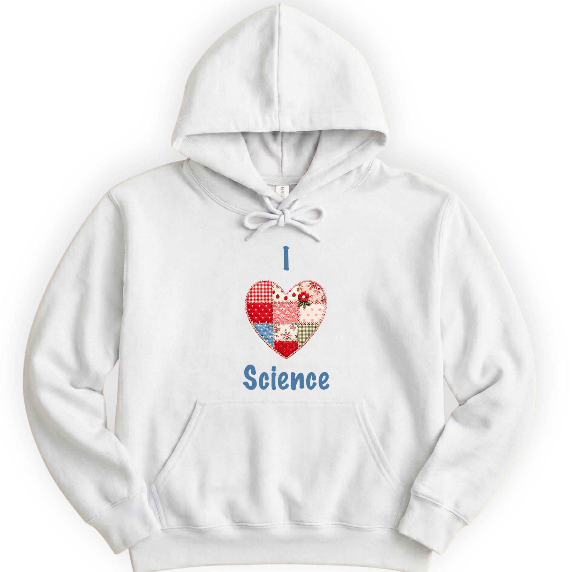 I Hearth Science Patchwork hoodie — White
