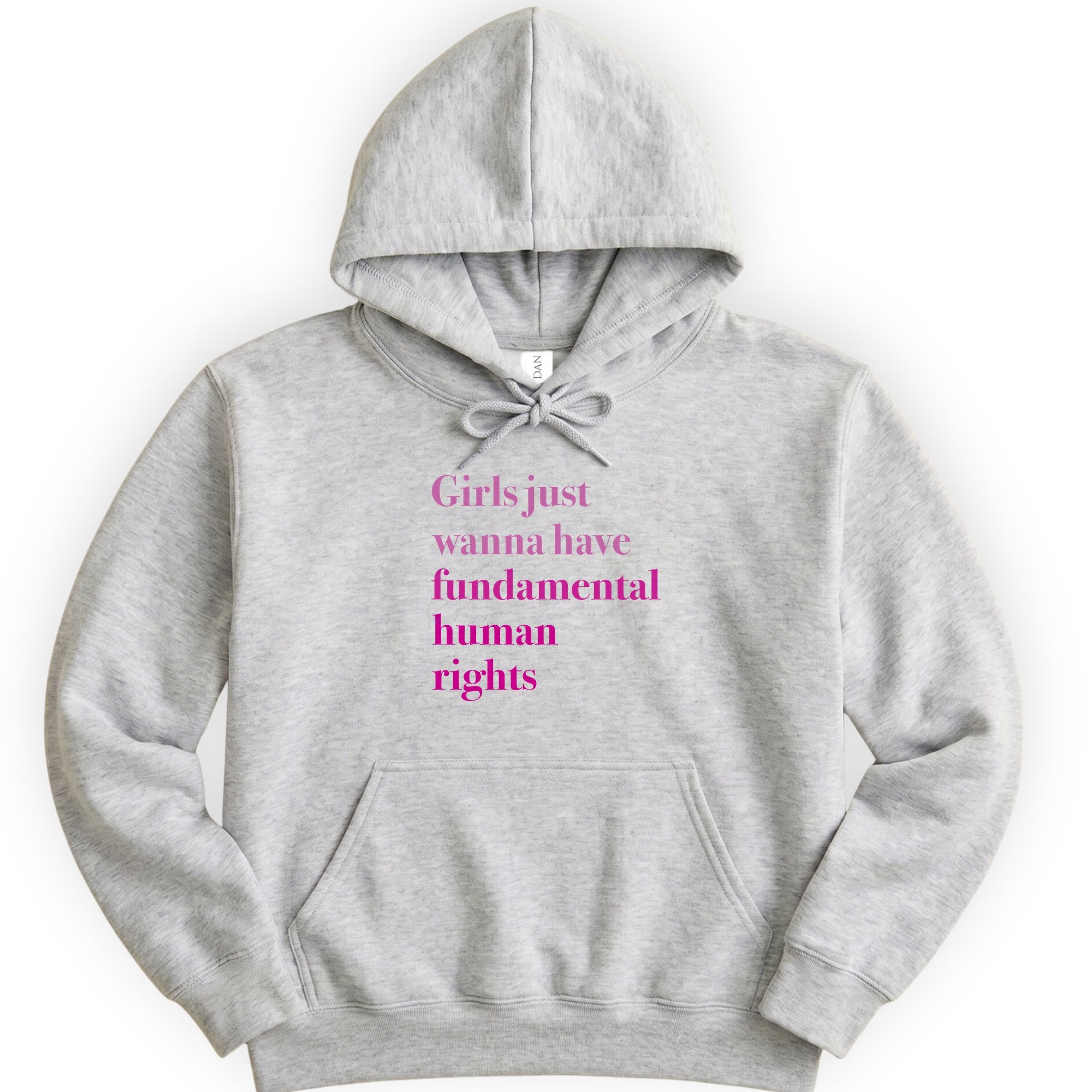 Girls Just Wanna Have Fundamental Human Rights hoodie — Ash