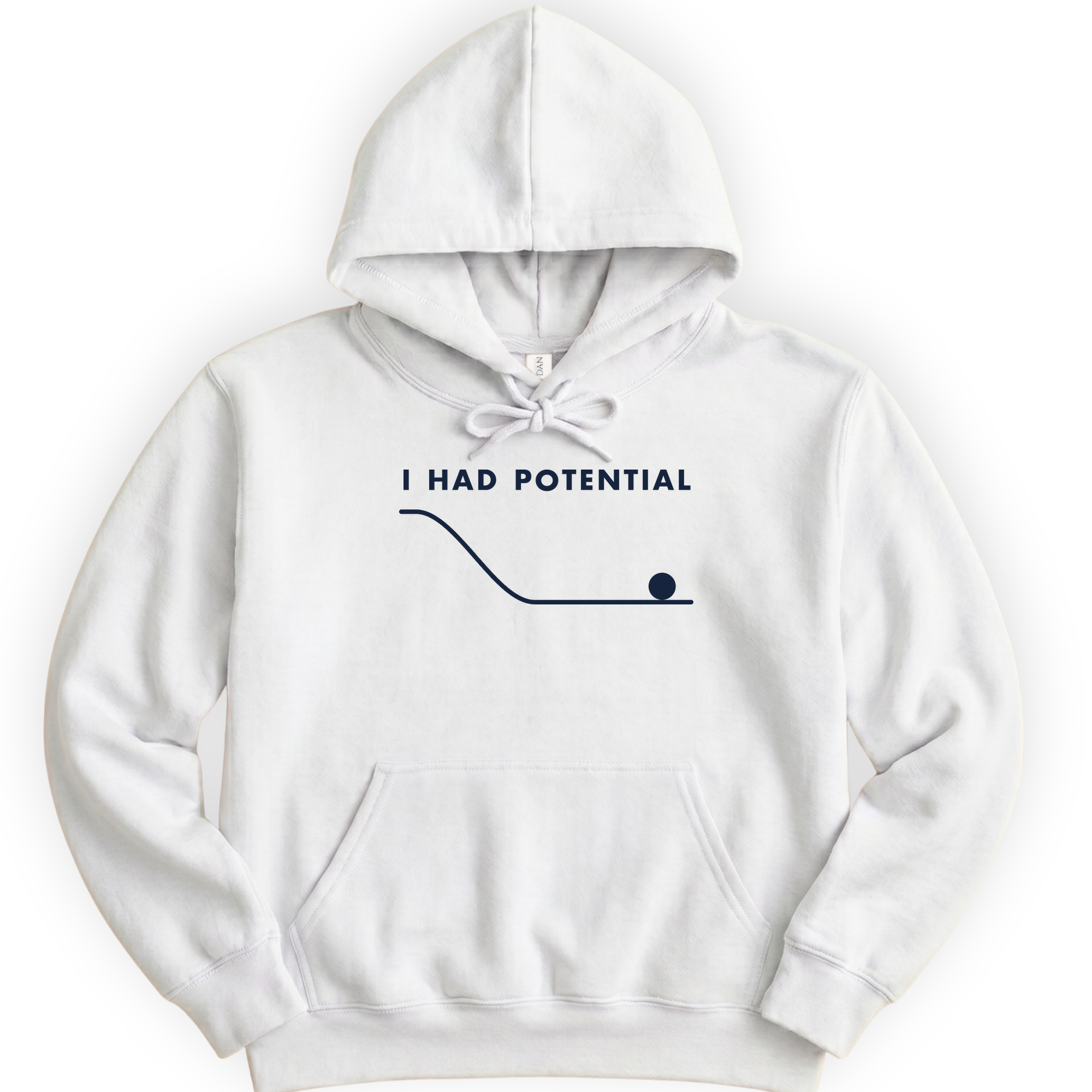 I Had Potential hoodie — White