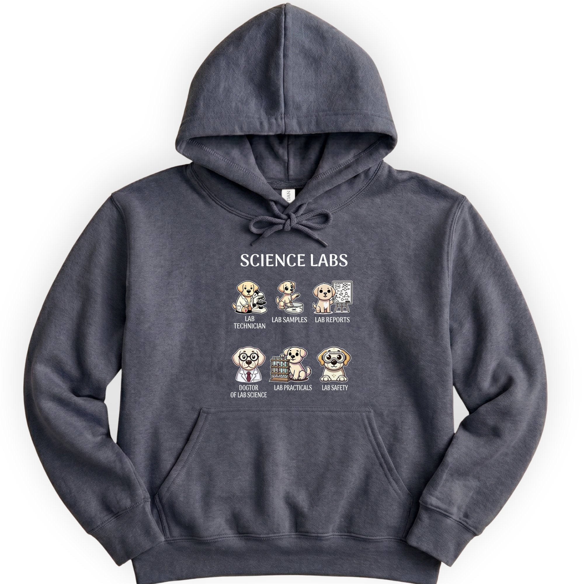 Lab Research Dogs hoodie — Dark Heather