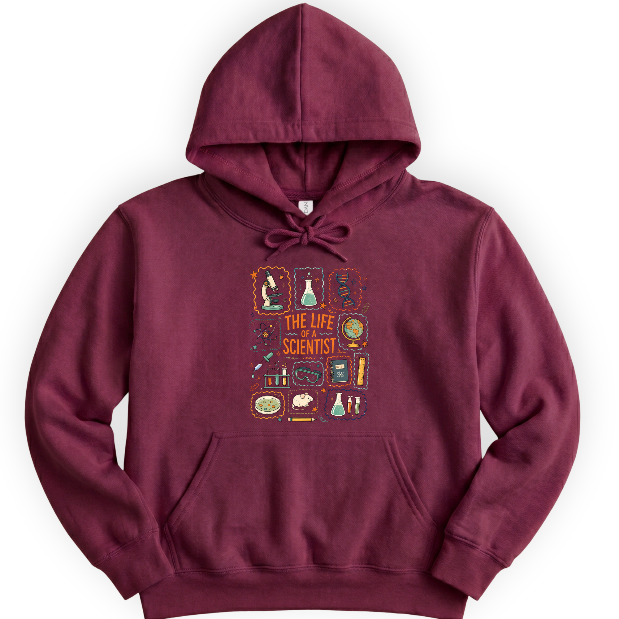The Life Of A Scientist hoodie — Maroon