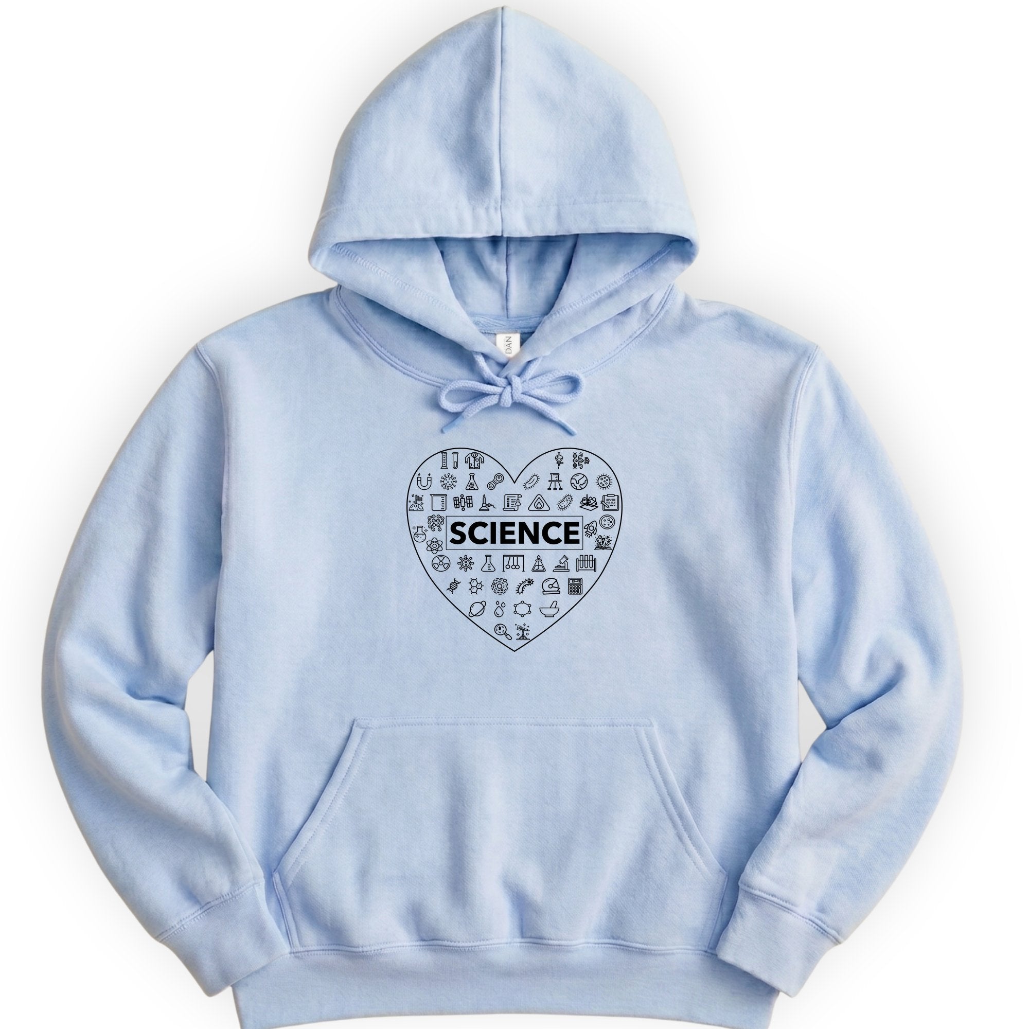 Love of Science hoodie — Light Blue