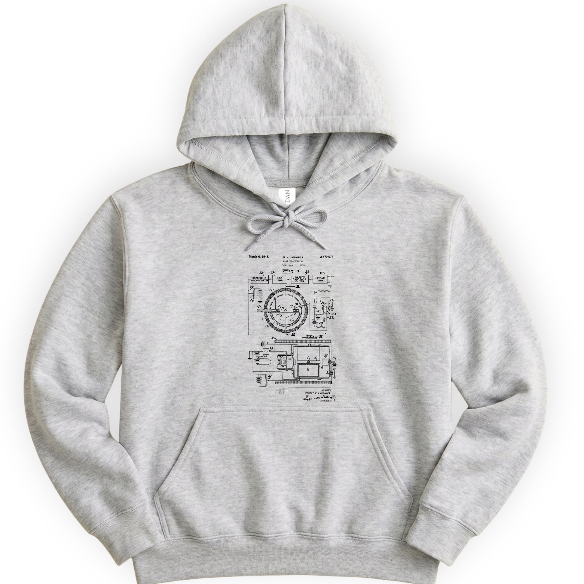 Mass Spec Patent hoodie — Ash