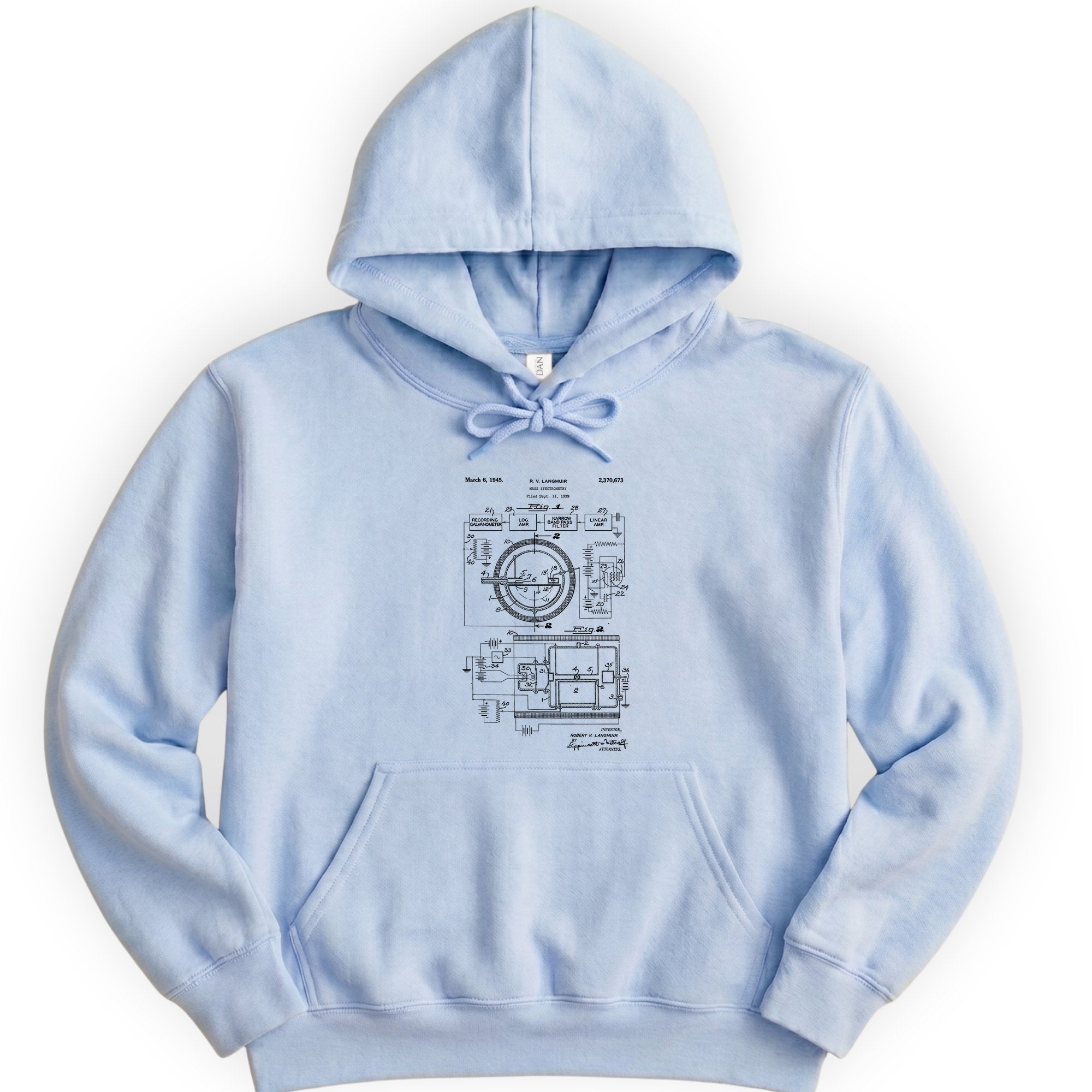 Mass Spec Patent hoodie — Light Blue