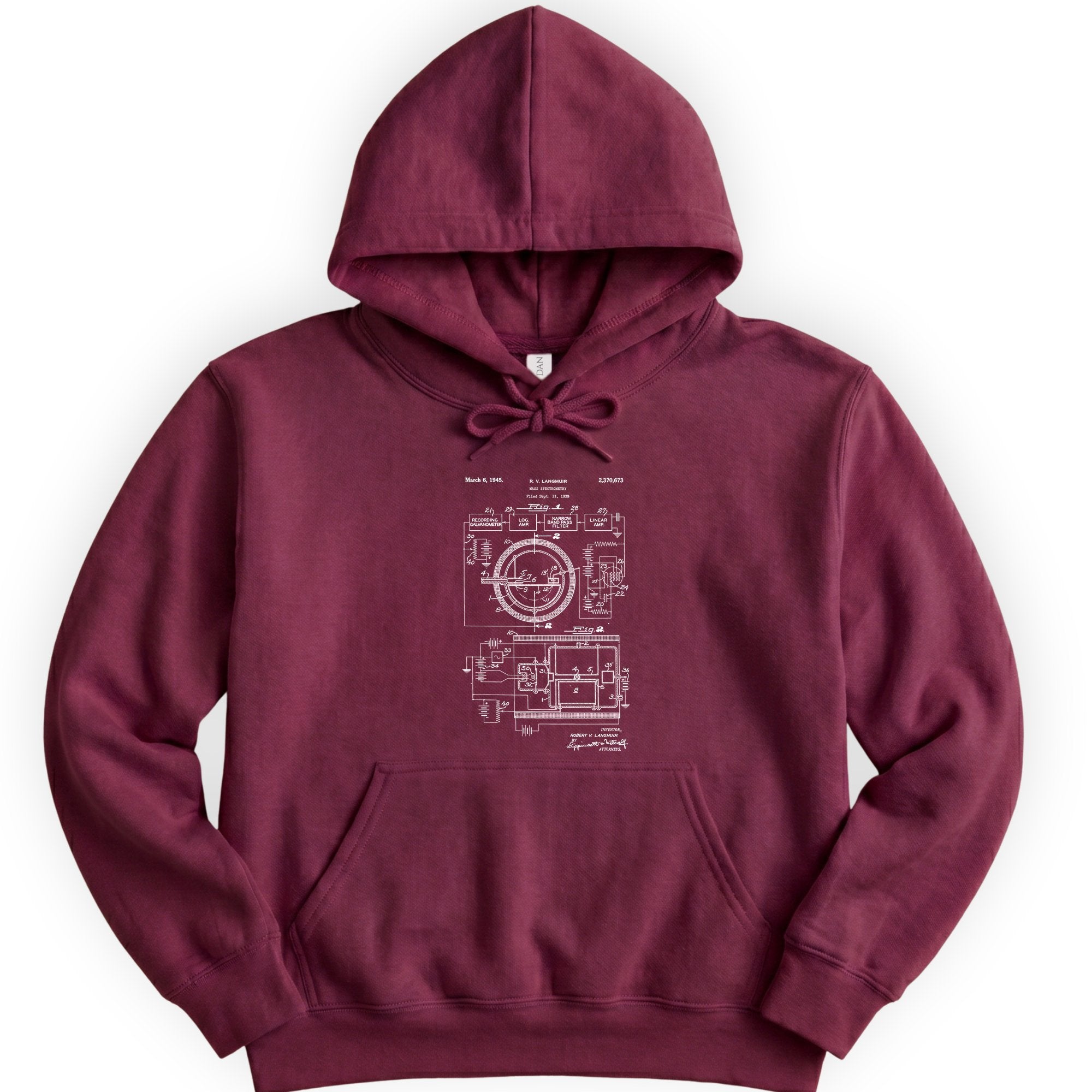 Mass Spec Patent hoodie — Maroon