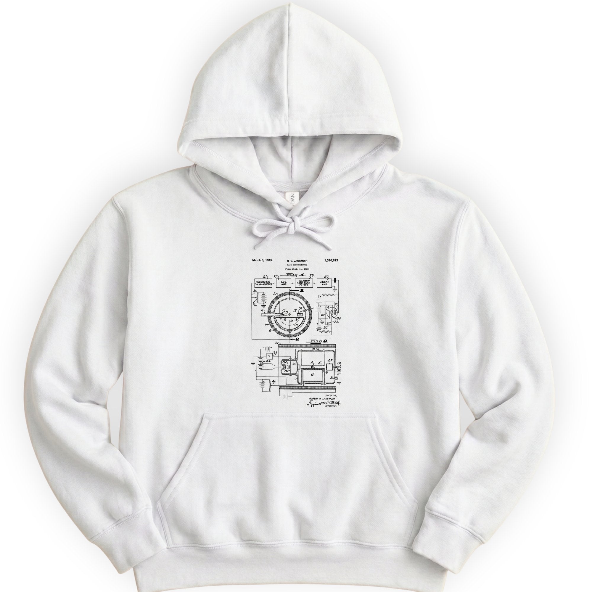 Mass Spec Patent hoodie — White