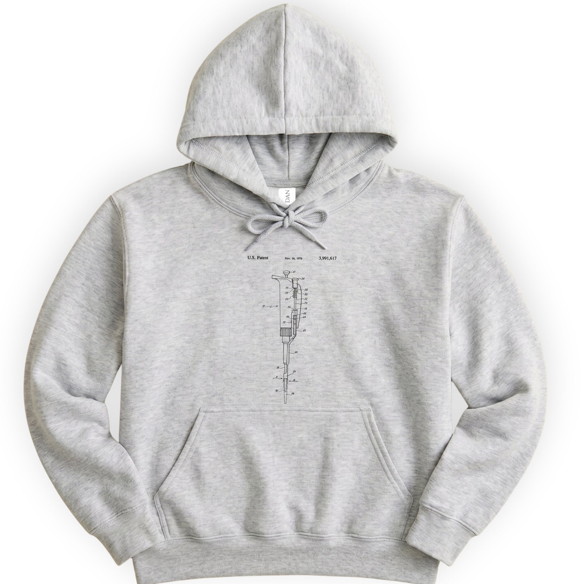 Micropipette Patent hoodie — Ash