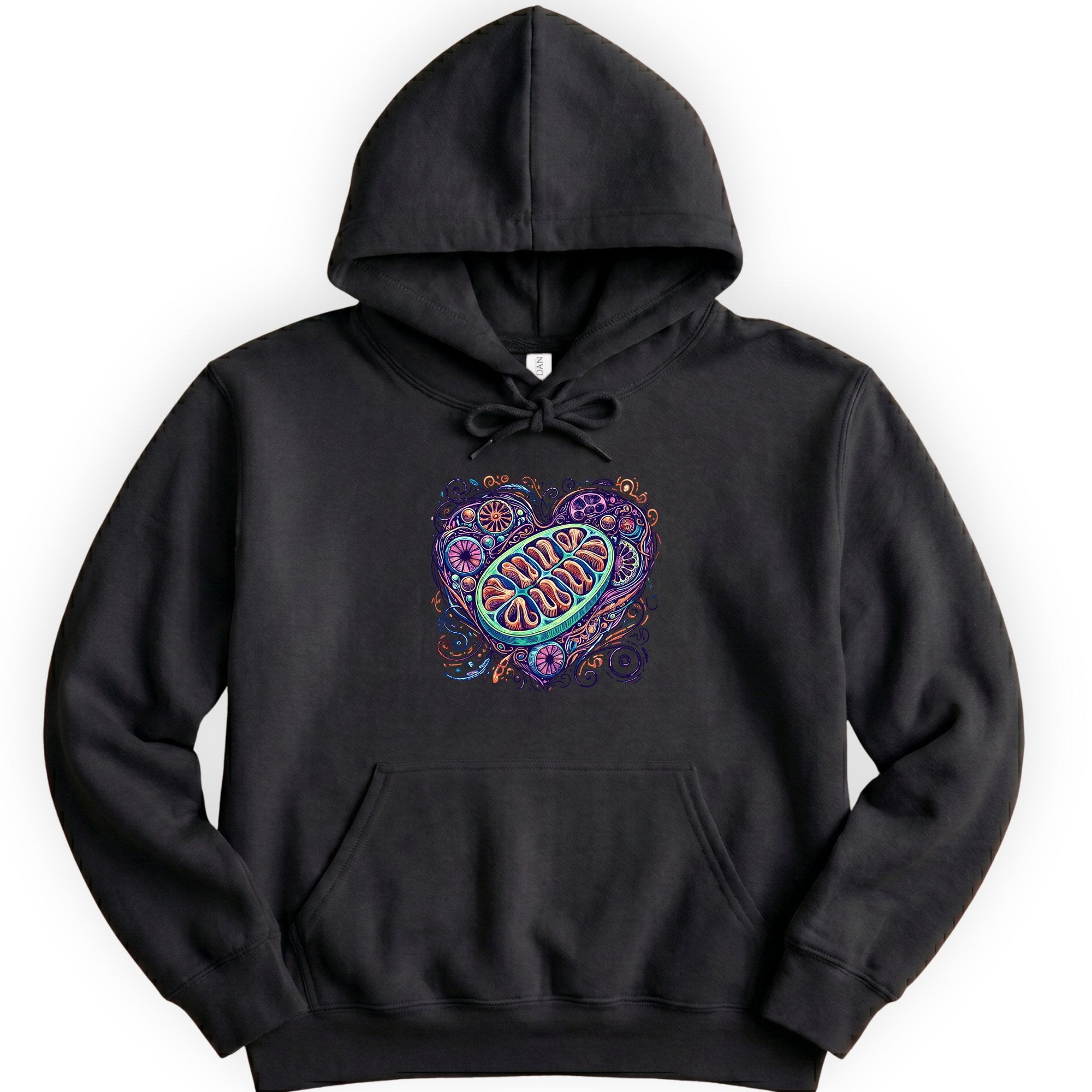 Mitochondria Heart hoodie — Black